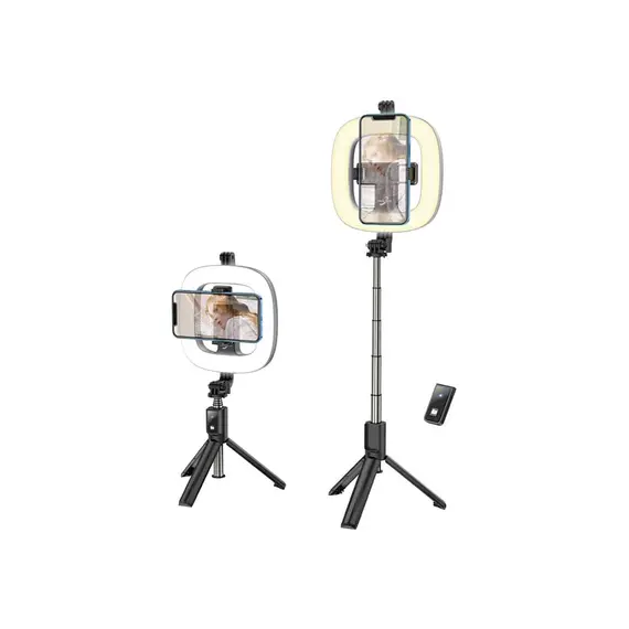 მობილურის სამაგრი Hoco LV03 Plus Showfull fill light live broadcast holder black