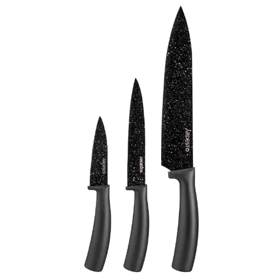 დანების ნაკრები Ardesto Black Mars Knives Set 3 pcs, black, stainless steel, plastic