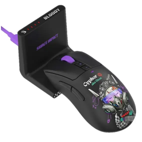 მაუსი A4Tech Bloody R73 Ultra Duo Dual Mode Wireless Gaming Mouse Cypher Ghost