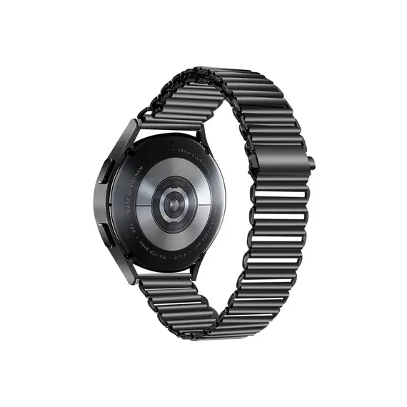 სმარტ საათის სამაჯური Stainless Steel Wrist Band 20mm Adjustable Hollow Watch Strap - Black