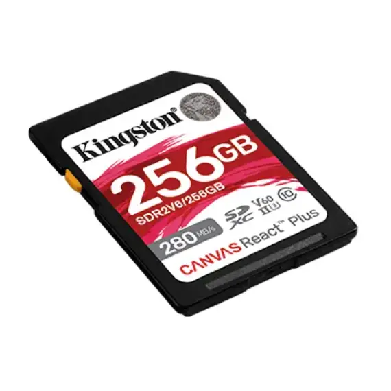 Flash card Kingston Canvas React Plus 256 GB Class 10/UHS-II