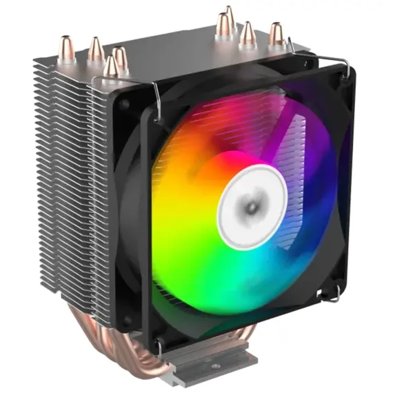 ქულერი 2E GAMING CPU cooler Air Cool AC90D4-RGB, LGA1700, 1200, 115x, 1366, AM5, AM4, AM3, AM3+, 4pin PWM, 3pin +5VARGB, TDP 130W