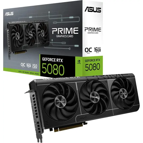 ვიდეო დაფა ASUS GeForce RTX 5080 16GB GDDR7 OC PRIME-RTX5080-O16G
