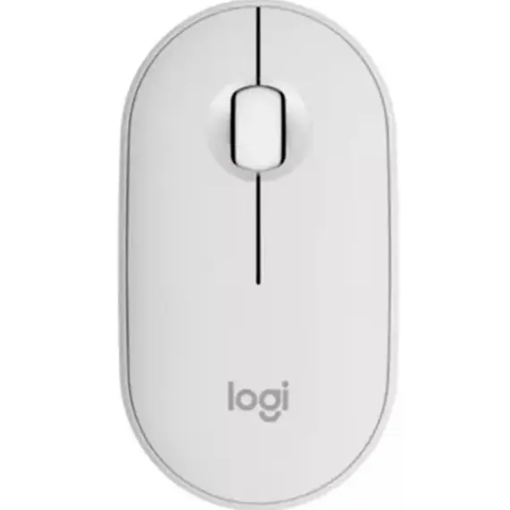 მაუსი LOGITECH Pebble Mouse 2 M350s - TONAL WHITE - BT - EMEA-808 - DONGLELESS
