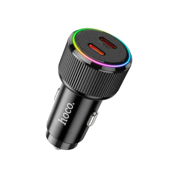 მანქანის დატენი Hoco NZ14B Guerrero PD50W Dual-Type-C car charger black