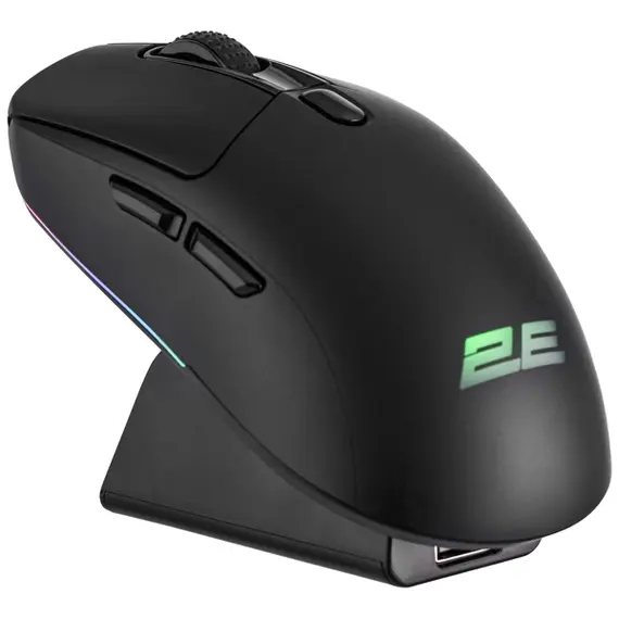 მაუსი 2E 2E-MG360UB-WL, Wireless, RGB , 2.4G, Bluetooth, USB, Gaming Mouse, Black