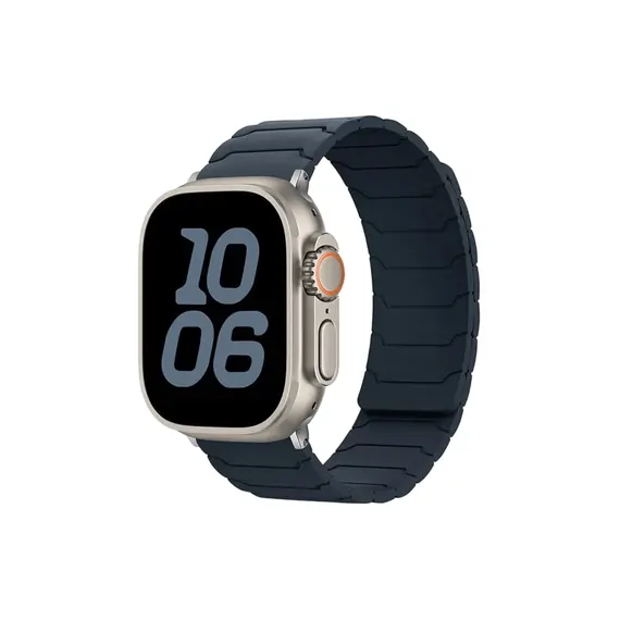 სმარტ საათის სამაჯური TVC Silicone Strap for Apple Watch Series 10 Ultra 9 8 7 SE 6 5 4 3 2 1 46mm 49mm 45mm 44mm 42mm Magnetic Band - Midnight Blue