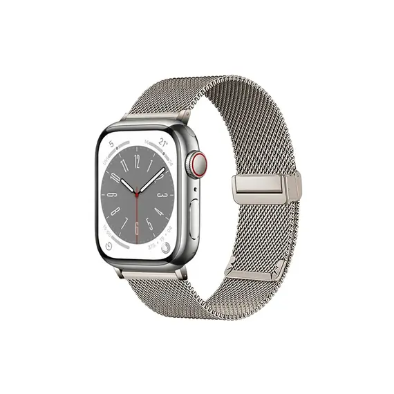 სმარტ საათის სამაჯური TVC KALEBOL Magnetic Buckle Watch Band for Apple Watch Series 10 9 8 7 SE 6 5 4 3 2 1 42mm 41mm 40mm 38mm Stainless Steel Strap - Starlight