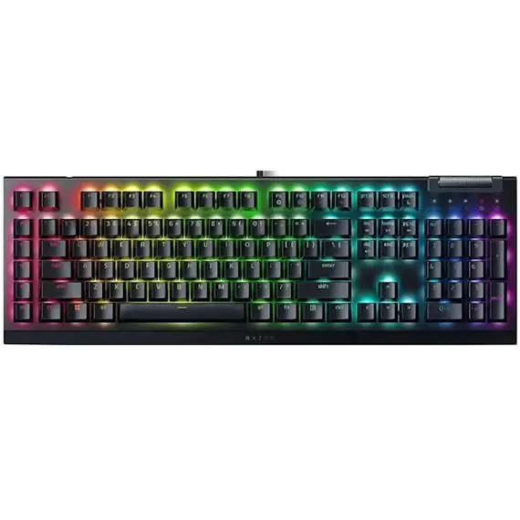 Razer Keyboard mechanical BlackWidow V4 X, 110key, Green Switch, USB-A, EN, RGB, black