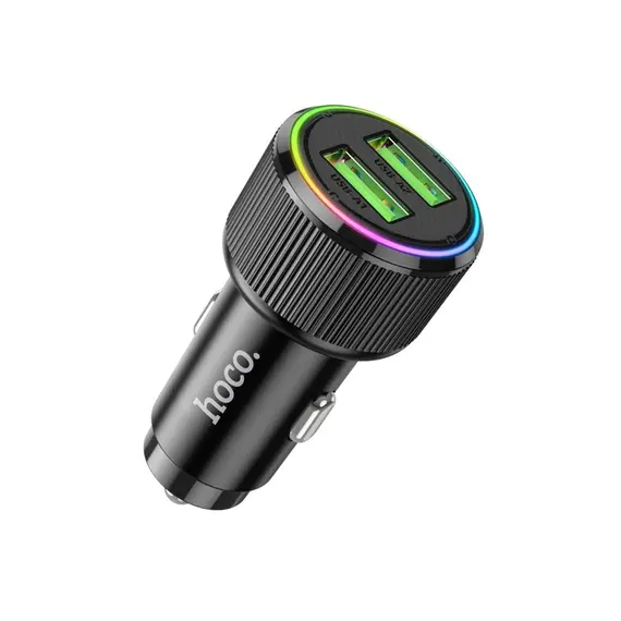 მანქანის დამტენი Hoco NZ14 Guerrero 36W USB dual-port car charger black