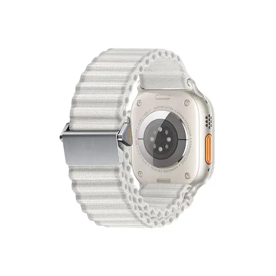 სმარტ საათის სამაჯური TVC Apple Watch Series 10 42mm / 9 8 7 41mm / SE (2023) SE (2022) SE 6 5 4 40mm / 3 2 1 38mm Wavy Texture Nylon Strap - White