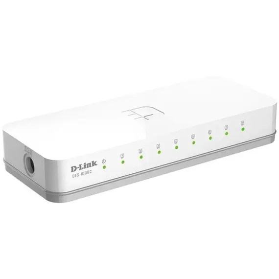 სვიჩი D-Link DES-1008C/B1A, 8-Port, Switch, White