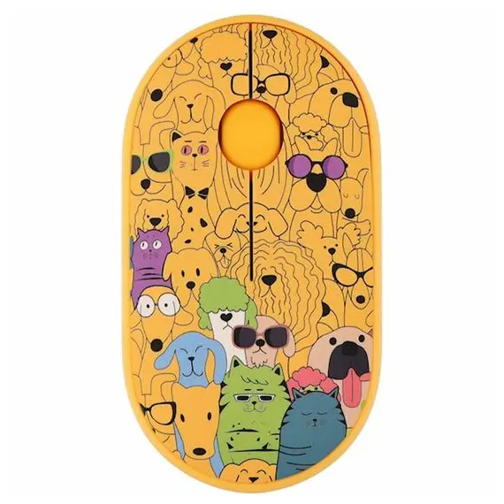 მაუსი 2E MF300 PETS CATS&DOGS Silent WL BT, Yellow