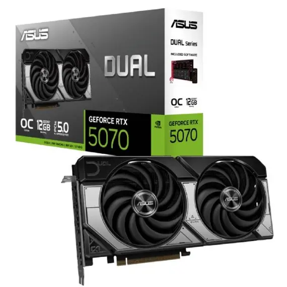 ვიდეო დაფა ASUS GeForce RTX 5070 12GB GDDR7 OC DUAL-RTX5070-O12G