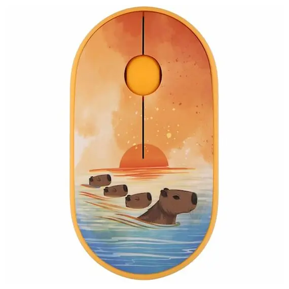 მაუსი 2E MF300 CAPYBARA SUNSET Silent WL BT, Yellow