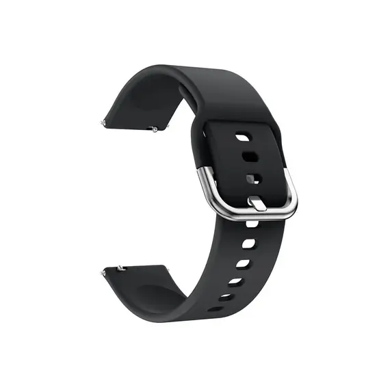 სმარტ საათის სამაჯური for Samsung Galaxy Watch Active / Galaxy Watch Active2 20MM Soft Silicone Smart Watch Strap Replacement Watch Band - Black