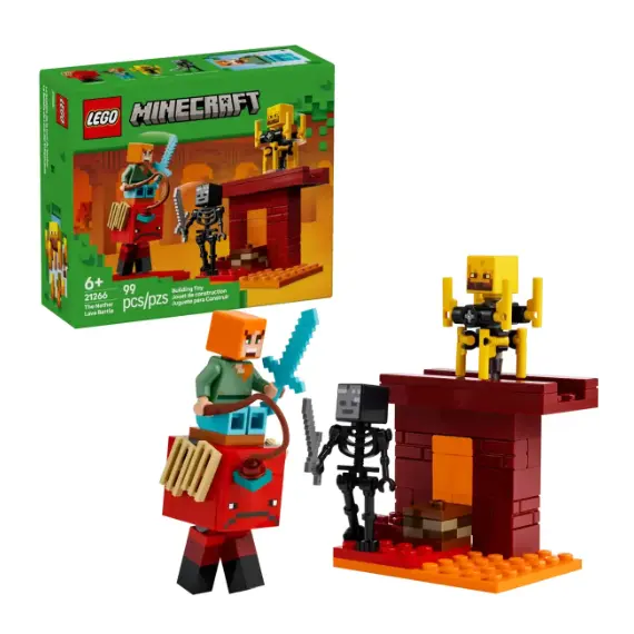 ლეგო LEGO Constructor Minecraft The Nether Lava Battle Set