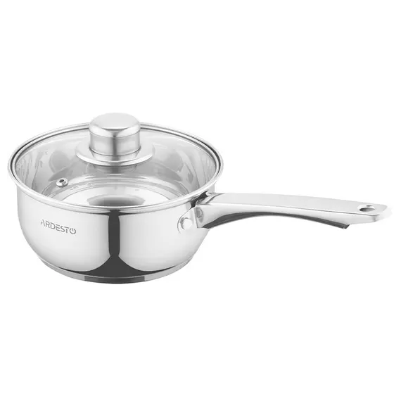 ქვაბი Ardesto Saucepan with glass lid Gemini Gourmet Aosta, 1.2l, stainless steel