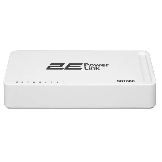 სვიჩი 2E 2E-SG108C PowerLink, 8-Port Gigabit, Switch, White