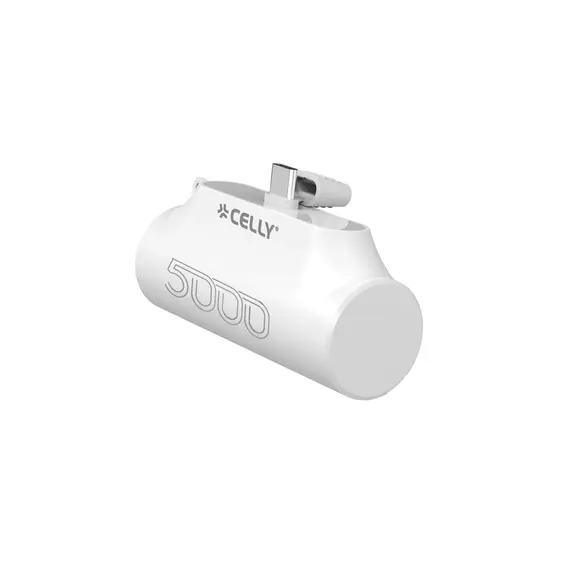 პორტატული დამტენი Celly USB-C Power Bank (5000mAh) White