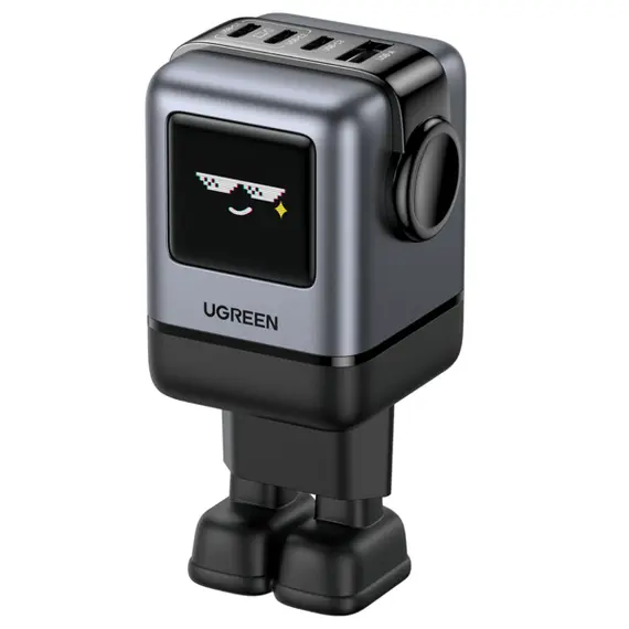 მობილურის დამტენი UGREEN X688 (45515B) Nexode Uno RobotGaN, 100W, USB, Type-C, Phone Charger, Grey