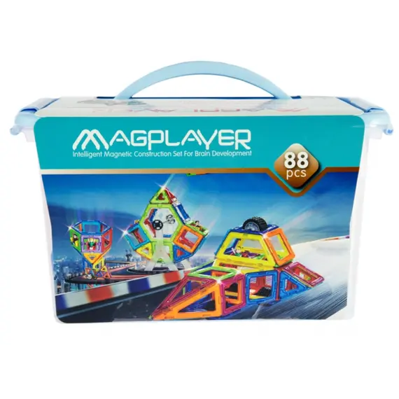 მაგნიტური კონსტრუქტორი Magplayer magnetic constructor MPT 88psc