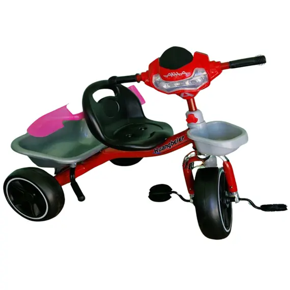 საბავშვო სამთვალა პედლებიანი ველოსიპედი 606RED