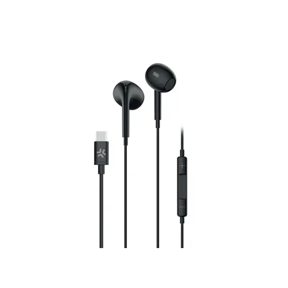 ყურსასმენი Celly UP1300 USB Type-C Stereo Earphones Black