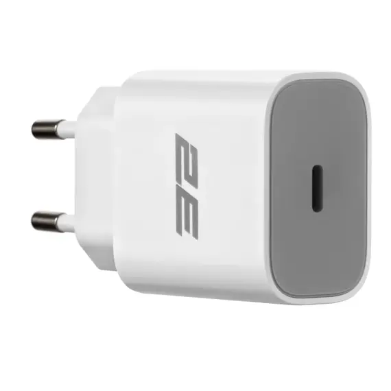 ადაპტერი 2E Wall Charger 25W USB-C PD, white