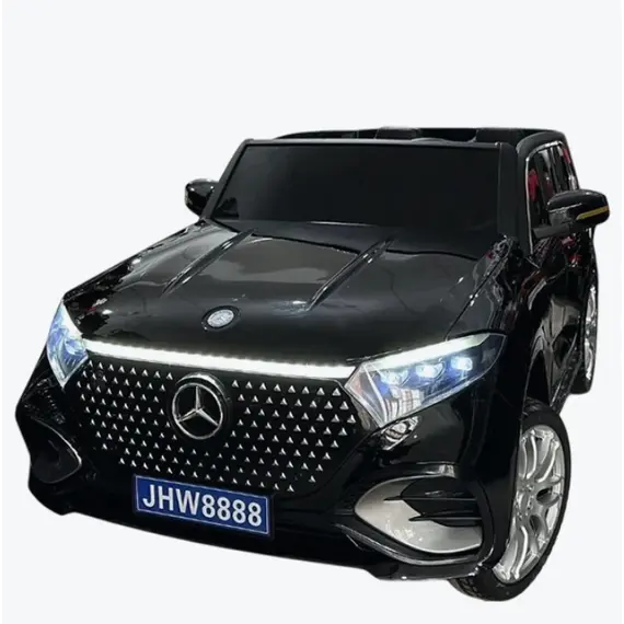 ბავშვის ელექტრო მანქანა mercedes-benz JHW-8888-BLACK, ტყავის სავარძლით