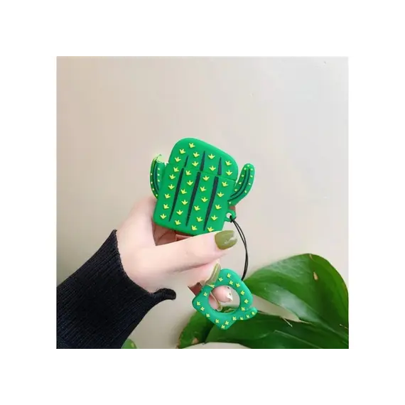 ყურსასმენის ქეისი Silicone Case for AirPods 2nd gen - Cactus