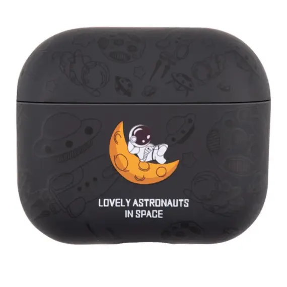 ყურსასმენის ქეისი TVC AirPods 4 TPU Case Earphone Charging Box Water Transfer Printing Protective Cover - Black Astronaut