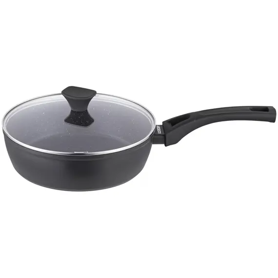 ტაფა Ardesto Deep Fry pan with lid Gemini Livorno, 24cm, aluminium, black