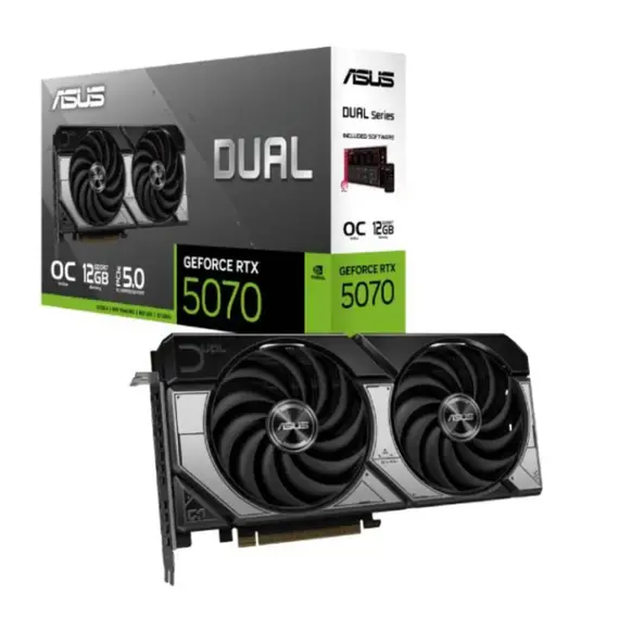 ვიდეო დაფა Asus DUAL-RTX5070-O12G//RTX5070,HDMI*1,DP*3,12G,D7