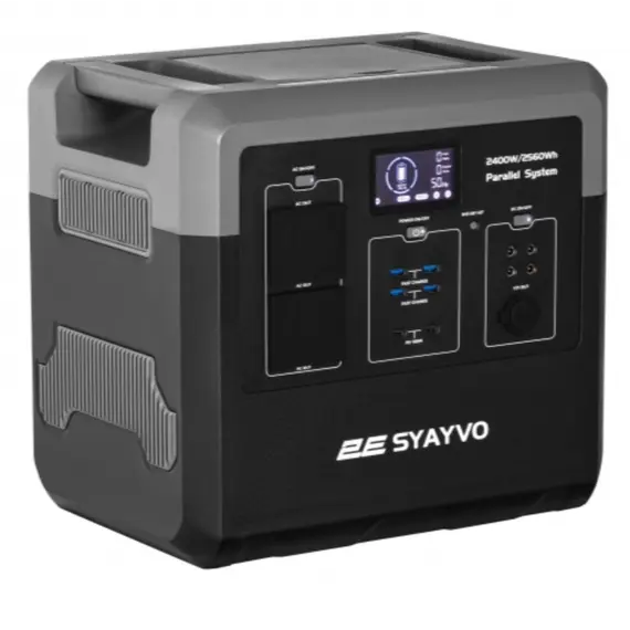 კვების წყარო 2E Power Station Syayvo 2400W/2560Wh, WiFi/BT, Parallel System, Fast Charging