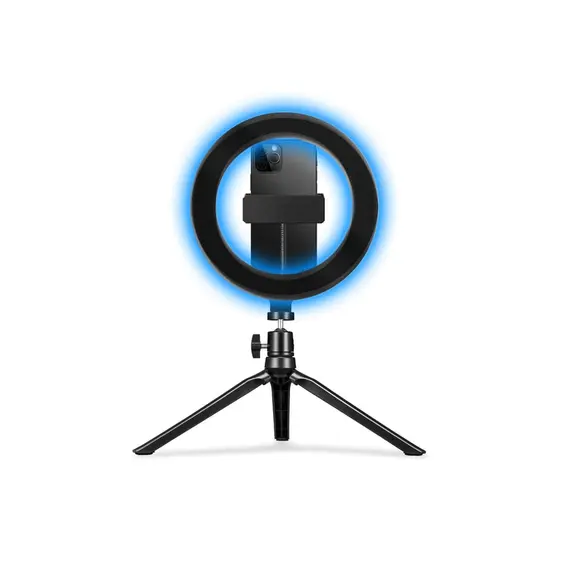 მობილურის სამაგრი Celly ClickPro Portable Tripod+Flash Light RGB Black