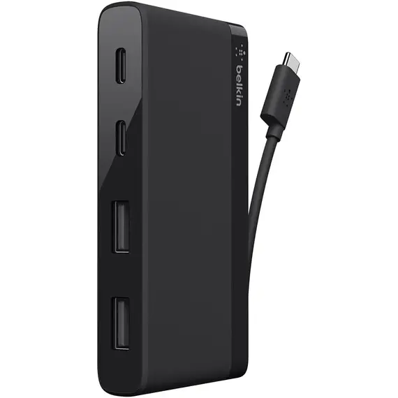 USB ჰაბი Belkin USB-C 4-PORT MINI HUB,3.0,BLK