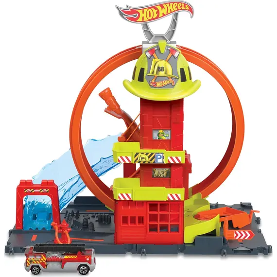 სათამაშო კომპლექტი Mattel HW City Super Fire Station Station