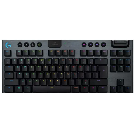 კლავიატურა LOGITECH G915 X LIGHTSPEED TKL Wireless Gaming Keyboard - BLACK - US INT'L - 2.4GHZ/BT - N/A - EMEA28i-935 - CLICKY
