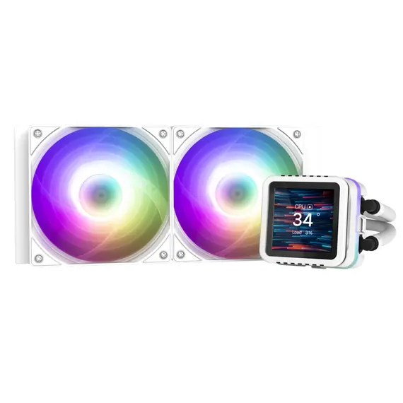 ქულერი Zalman LCS Alpha 2DS A36 ARGB, LGA1851, 1700, 1200, 115x, AM5, AM4, TDP 350W, white