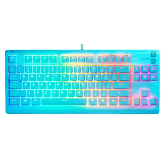 კლავიატურა SteelSeries Keyboard membrane Apex 3 TKL, 84key, USB-A, EN, RGB, aqua