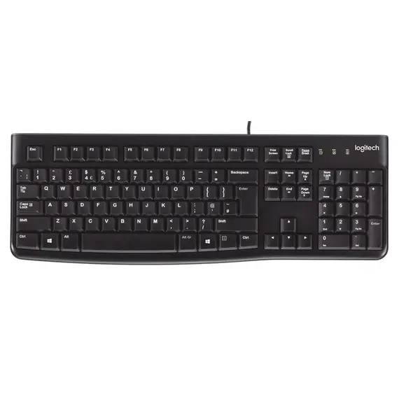 კლავიატურა LOGITECH K120 Corded Keyboard - BLACK - USB - RUS