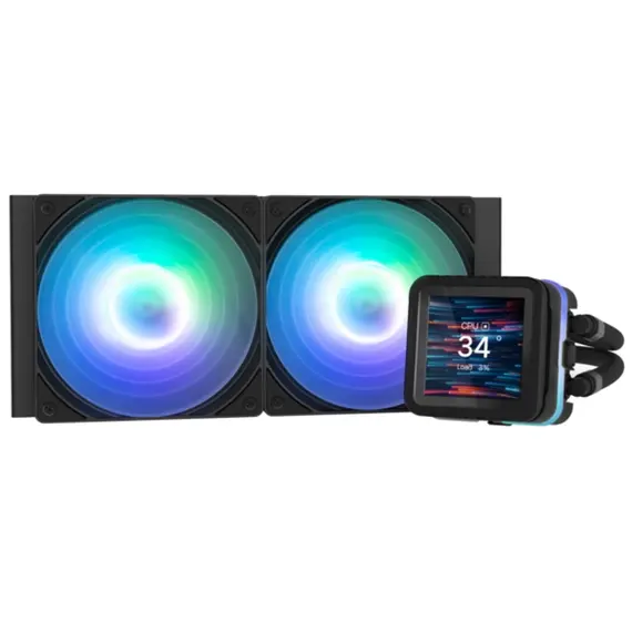 ქულერი Zalman LCS Alpha 2DS A36 ARGB, LGA1851, 1700, 1200, 115x, AM5, AM4, TDP 350W, black