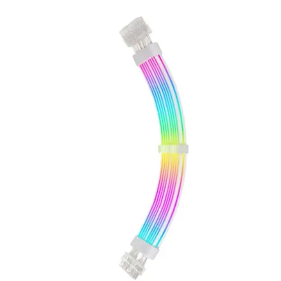 PSU კაბელის დამაგრძელებელი Asiahorse RGB DualSR 2x8pin White