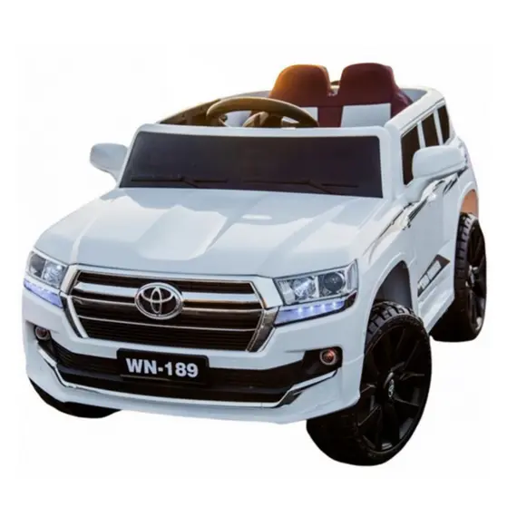 ბავშვის ელექტრო მანქანა TOYOTA D-189 კაუჩუკის საბურავებით,ტყავის სკამით