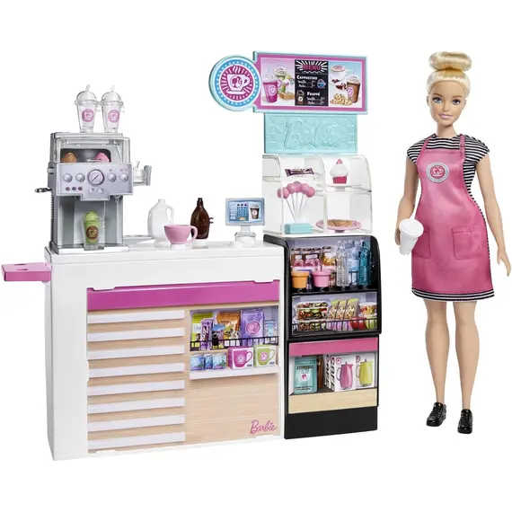სათამაშო კომპლექტი MATTEL Barbie Coffee Shop Playset