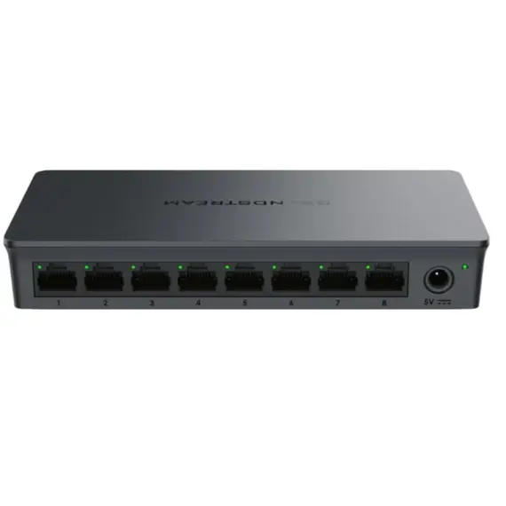 სვიჩი Grandstream GWN7701, Unmanaged Network Switches, 8-ports Gigabit Ethernet, Desktop, wall-mount