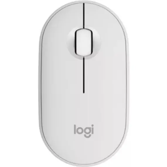 მაუსი LOGITECH Pebble Mouse 2 M350s - TONAL WHITE - BT - EMEA-808 - DONGLELESS