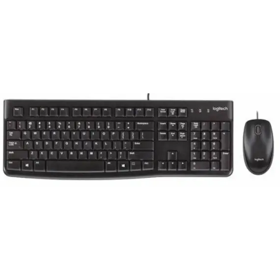 კლავიატურა და მაუსი LOGITECH MK120 Corded Combo - BLACK - USB - RUS