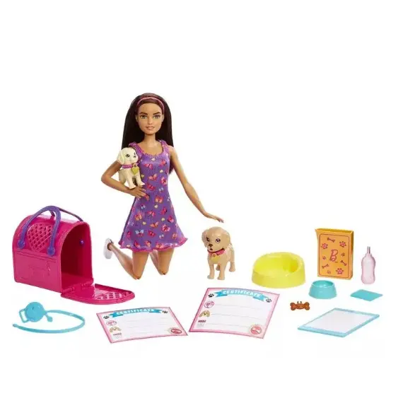 ბარბის თოჯინა MATTEL Barbie Adopt-a-Pup Playset - Latina